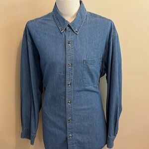 Joe’s USA Mens Long Sleeve 2XL Denim Shirt